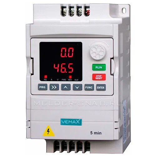 Преобразователь частоты Vemax VFC300-002-G43 2.2 кВт 5 А вх 3Ф вых 3 фазы 380 В