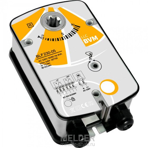 Привод BVM BLF230-05 5 Нм / 230 В с возвратной пружиной
