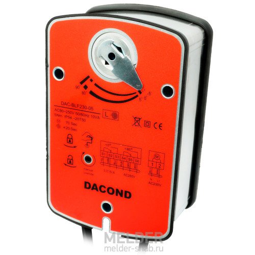 Противопожарный привод Dacond DAC-BLF230-05 5 Нм / 230 В с возвратной пружиной 