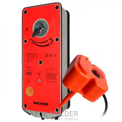Противопожарный привод Dacond DAC-BLF24-10T 10 Нм / 24 В с термодатчиком