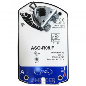 Электропривод Polar Bear ASO-R08.F 8Нм/230В с возвратной пружиной Электропривод Polar Bear ASO-R08.F 8Нм/230В с возвратной пружиной