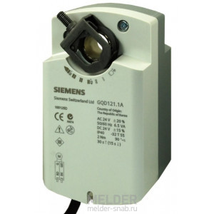 Привод Siemens GQD121.1A 2Нм/24В воздушных заслонок Привод Siemens GQD121.1A 2Нм/24В воздушных заслонок