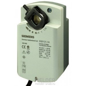 Привод Siemens GQD121.1A 2Нм/24В воздушных заслонок Привод Siemens GQD121.1A 2Нм/24В воздушных заслонок
