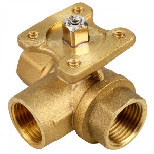 Трёхходовой шаровой кран BVM 3-way DN15 G1/2 Kvs 1.0 латунный 