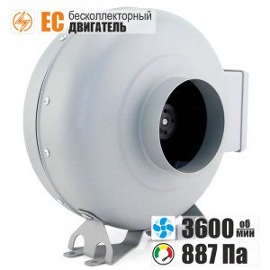 Высоконапорный канальный вентилятор Dastech HEE-100IE 887 Па на круглый канал 100 мм Высоконапорный канальный вентилятор Dastech HEE-100IE 887 Па на круглый канал 100 мм