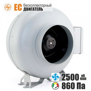 Высоконапорный канальный вентилятор Dastech HEE-150IE 860 Па на круглый канал 150 мм Высоконапорный канальный вентилятор Dastech HEE-150IE 860 Па на круглый канал 150 мм